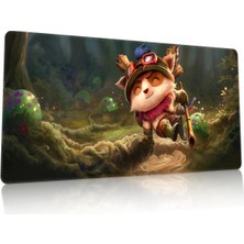 Duvarda League Of Legends Teemo Gaming Oyuncu 90X40 cm Mousepad Kaymaz Taban Xl Mousepad