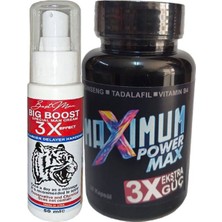 Bezos Professional Maxsize 50 ml Erkeğe Krem + Maximum Power Max Black 30LU Katılık&en-Boy-Çap Bakım Seti