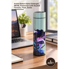 Yenilig 5 Adet Termos – Anime Baskılı Dijital Göstergeli 500 ml Paslanmaz Çelik Seyahat Termosu, Flask, Bottle