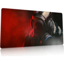Duvarda Cs:go Gaming Oyuncu 90X40 cm Mousepad Kaymaz Taban Xl Mousepad