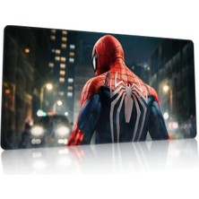 Duvarda Spider Man Gaming Oyuncu 90X40 cm Mousepad Dikişli Kaymaz Taban Xl