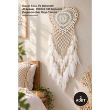 Yenilig 2 Adet Kalpli Düş Kapanı – Duvar Süsü ve Dekoratif Aksesuar, 100X33 cm Boyunda Dreamcatcher Rüya Tutucu