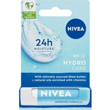 Hydro Care Spf 15 Dudak Bakım Kremi, Doğal Yağlar ve Shea Butter Içeren, 24 Saatlik Nemlendirme