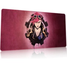 Duvarda League Of Legends Vi Gaming Oyuncu 90X40 cm Mouse Pad Dikişli Kaymaz Tabanlı Xl Mousepad