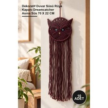 Yenilig 10 Adet Baykuşlu Düş Kapanı – Dekoratif Duvar Süsü Rüya Kapanı Dreamcatcher Asma Süs 70 x 22 cm
