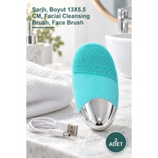 Yenilig 2 Adet Yüz Temizleme Fırçası – Şarjlı, Boyut 13X5,5 Cm, Facial Cleansing Brush, Face Brush