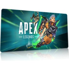 Duvarda Apex Legends Gaming Oyuncu 90X40 cm Mousepad Kaymaz Taban Xl Mousepad