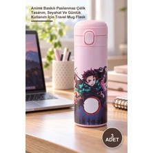Yenilig 3 Adet Termos – Anime Baskılı Paslanmaz Çelik Tasarım, Seyahat ve Günlük Kullanım Için Travel Mug Flask