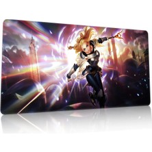 Duvarda League Of Legends Lux Gaming Oyuncu 90X40 cm Mousepad Kaymaz Taban Xl Mousepad