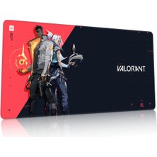 Duvarda Valorant Gaming 90X40 cm Mouse Pad Dikişli Kaymaz Taban Xl Oyuncu Mousepad