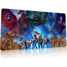 Duvarda Marvel Gaming Oyuncu 90X40 cm Mousepad Dikişli Kaymaz Taban Xl
