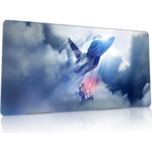 Duvarda Fly Combat Gaming Oyuncu 90X40 cm Mousepad Kaymaz Taban Xl Mousepad