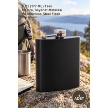Yenilig 1 Adet Paslanmaz Çelik Matara – 6 Oz (177 Ml) Tekli Matara, Seyahat Matarası ve Stainless Steel Flask