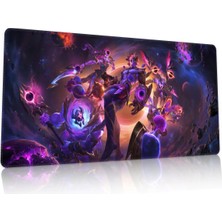 Duvarda Dark Star Gaming Oyuncu 90X40 cm Mousepad Dikişli Kaymaz Taban Xl
