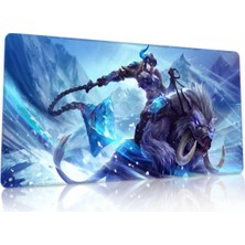 Duvarda League Of Legends Sejuani Gaming Oyuncu 90X40 cm Mousepad Kaymaz Taban Xl Mousepad