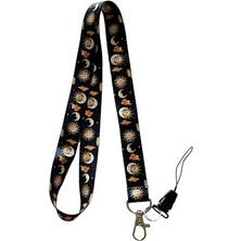 Güneş Ay Galaksi Boyun Ipi Telefon Askısı Lanyard