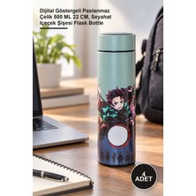 Yenilig 4 Adet Anime Baskılı Termos – Dijital Göstergeli Paslanmaz Çelik 500 ml 22 Cm, Seyahat Içecek Şişesi Flask Bottle