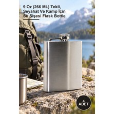Yenilig 4 Adet Paslanmaz Çelik Matara – 9 Oz (266 Ml) Tekli, Seyahat ve Kamp Için Su Şişesi Flask Bottle