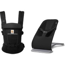 Ergobaby Bouncer & Taşıyıcı Seti | Evolve Onyx Black & Adapt Mesh Onyx Black