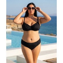 Eros Büyük Beden Balenli Klasik Kesim Toparlayıcı Yüksek Bel Kadın Bikini Takım