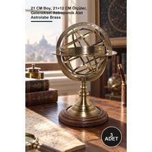 Yenilig 3 Adet Pirinç Usturlab – 21 cm Boy, 21×12 cm Ölçüler, Geleneksel Astronomik Alet Astrolabe Brass