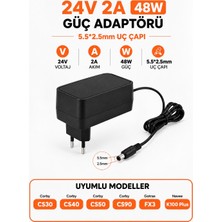 Bluesery 24V 2A Corby Scooter Şarj Aleti Adaptörü Corby CS30, CS40, CS50, CS90 | Navee K100 Plus, Gotrax Fx3 Uyumlu Adaptör