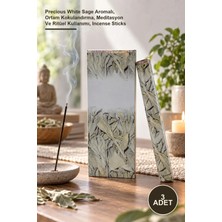 Yenilig 3 Adet Çubuk Tütsü – Precious White Sage Aromalı, Ortam Kokulandırma, Meditasyon ve Ritüel Kullanımı, Incense Sticks