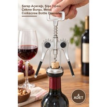 Yenilig 4 Adet Paslanmaz Çelik Tirbuşon – Şarap Açacağı, Şişe Tıpası Çekme Burgu, Metal Corkscrew Bottle Opener