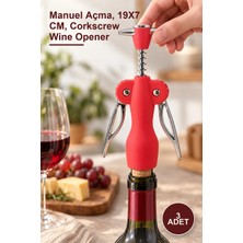Yenilig 3 Adet Paslanmaz Çelik Tirbuşon Şarap Açacağı ALK20 – Manuel Açma, 19X7 Cm, Corkscrew Wine Opener