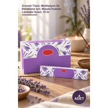 Yenilig 4 Adet Lavanta Masala Tütsü – Aromalı Tütsü, Meditasyon ve Rahatlama Için, Masala Incense, Lavender Scent, 15 gr