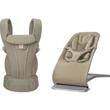Ergobaby Bouncer & Taşıyıcı Seti | Evolve Soft Olive & Omni Deluxe Mesh Soft Olive