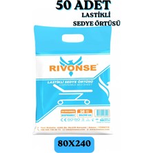 Rivonse Yeni Nesil Lastikli Beyaz Sedye Örtüsü - 50'li 80X240