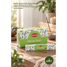 Yenilig 2 Adet White Sage Masala Tütsü – Masala Aromalı Tütsü, Beyaz Adaçayı Kokulu, Meditasyon ve Ritüel Kullanımı, Ortam Kokusu Incense