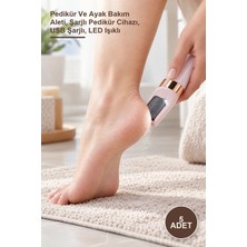 Yenilig 5 Adet Şarjlı Ayak Törpüsü – Pedikür ve Ayak Bakım Aleti, Şarjlı Pedikür Cihazı, USB Şarjlı, LED Işıklı