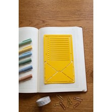 Bullet Journal Not ve Mektup Zarfı Temalı Şablon Cetvel