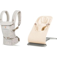 Ergobaby Bouncer & Taşıyıcı Seti | Evolve Mesh Cream & Adapt Mesh Natural Beige