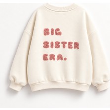 Ozzy Kids Kız Çocuk Önü ve Arkası Nakışlı Sweatshirt