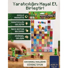 Beyaz Alan Toys Manyetik Yapı Blokları Minecraft Mıknatıslı Blok Minecraft Mıknatıs Set