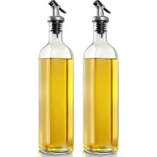 Cam Yağdanlık Seti, 2'li, 500 Ml, Sızdırmaz Kapaklı
