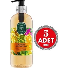 Bodrum Mandalinası Doğal Zeytinyağlı Sıvı Sabun 500 ml x 5 Adet