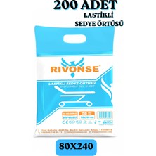 Rivonse Yeni Nesil Lastikli Beyaz Sedye Örtüsü - 200 Adet 80X240
