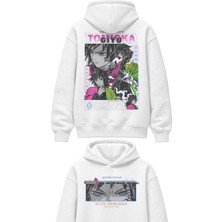 Fuddy Moda Oversize Giyu Tomioka Sırt Baskılı Kapüşonlu Anime Sweatshirt, Unisex Demon Slayer Temalı Hoodie