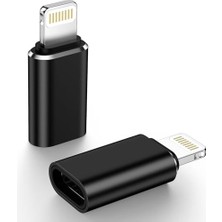 Lightning - USB Type C Dönüştürücü Adaptör, x 2 Adet, iPhone ve iPad Uyumlu, iPhone 14'e Kadar Uyumlu