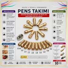 Gravür Makinası Matkap Ucu Pens Seti 4,2 mm 10 Parça Dremel Uyumlu