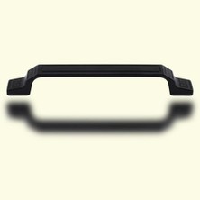 10 Adet Düz Metal Mobilya Kulpu, Siyah, 128 mm