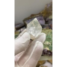 (4298) Gerçek Şeffaf Kristal Kuvars Işlenmemiş Ham Doğal Kütle Taş (Denge -Aşk Taşı) Şefaf M