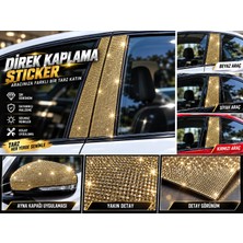 Şimika Gold Swarovski Taş Yapiskanli 40X23 CM kristal Taş ETIKET