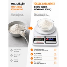 Zeyn Gross 10 kg 1 gr Hassasiyetli Dijital Mutfak Terazisi LCD Ekranlı Elektronik Hassas Tartı SF-400 Beyaz