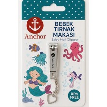 Zincirli Bebek Tırnak Makası – Paslanmaz Çelik, Kalpli Uç, Güvenli Kesim, Ergonomik Tasarım, Bebek ve Yenidoğanlar Için Uygun