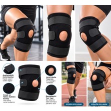 RKM Ticaret Ayarlanabilir Açık Patella Dizliği – Cırtlı Destekli Sporcu Diz Bandajı Unisex